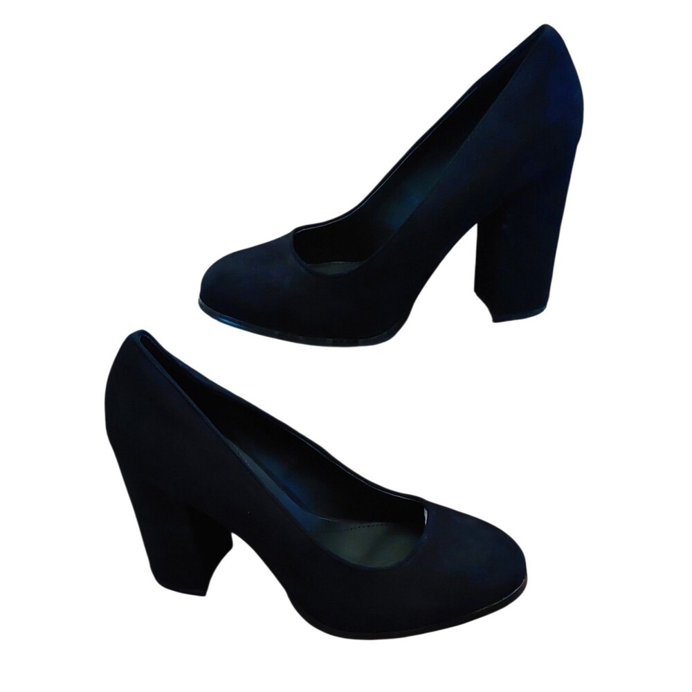 NEW ISOLA block heel pump hayley black suede size 10 NIB